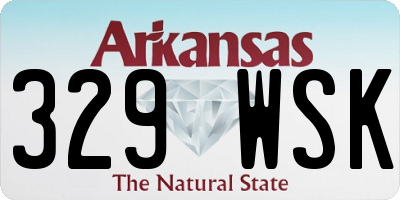 AR license plate 329WSK