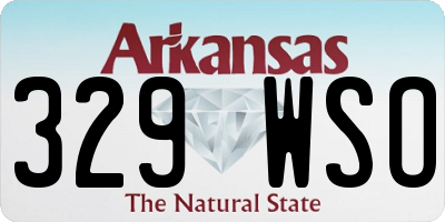 AR license plate 329WSO