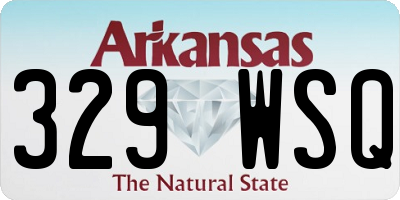 AR license plate 329WSQ
