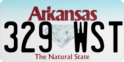 AR license plate 329WST