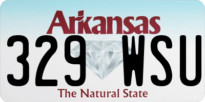 AR license plate 329WSU