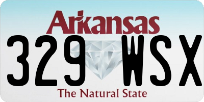 AR license plate 329WSX