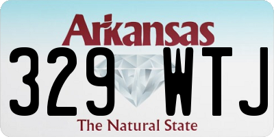 AR license plate 329WTJ