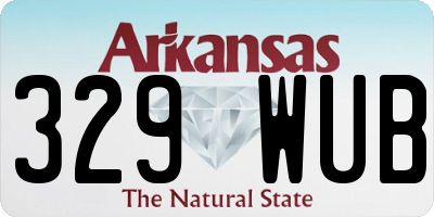 AR license plate 329WUB