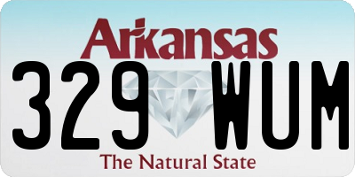 AR license plate 329WUM
