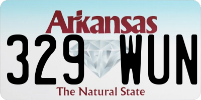 AR license plate 329WUN
