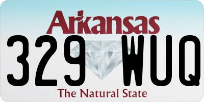 AR license plate 329WUQ