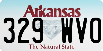 AR license plate 329WVO