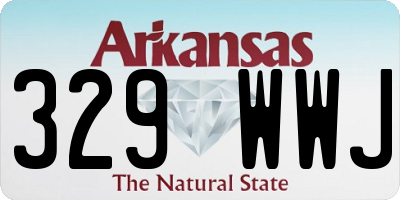 AR license plate 329WWJ