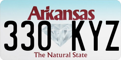 AR license plate 330KYZ