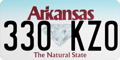 AR license plate 330KZO