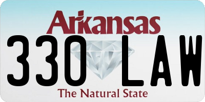 AR license plate 330LAW