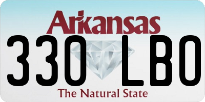 AR license plate 330LBO