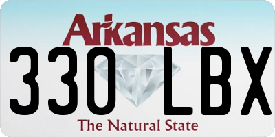 AR license plate 330LBX