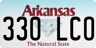 AR license plate 330LCO