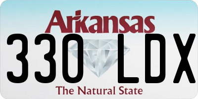 AR license plate 330LDX