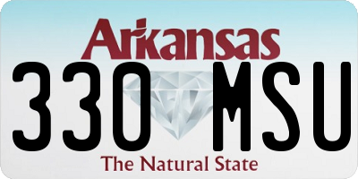 AR license plate 330MSU
