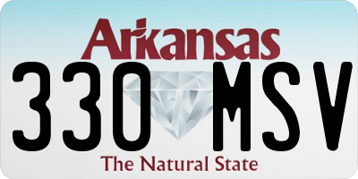 AR license plate 330MSV
