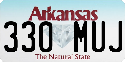 AR license plate 330MUJ