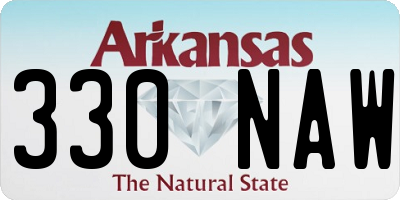AR license plate 330NAW