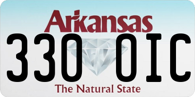AR license plate 330OIC