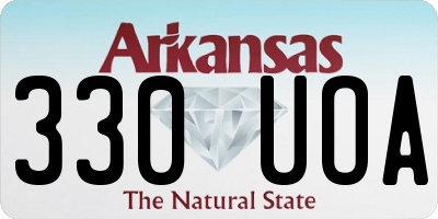 AR license plate 330UOA
