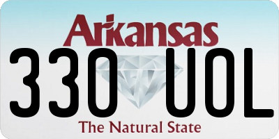 AR license plate 330UOL