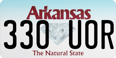 AR license plate 330UOR