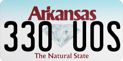 AR license plate 330UOS