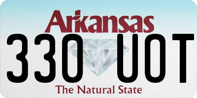AR license plate 330UOT