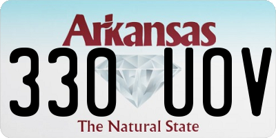 AR license plate 330UOV