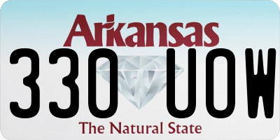 AR license plate 330UOW