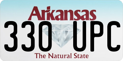 AR license plate 330UPC