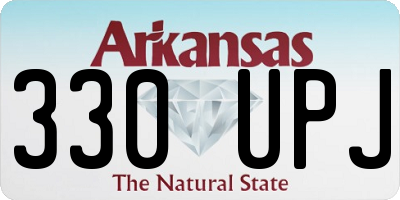 AR license plate 330UPJ