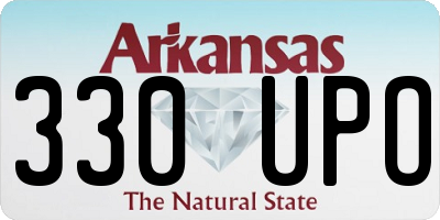 AR license plate 330UPO