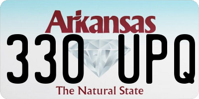 AR license plate 330UPQ