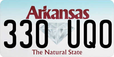 AR license plate 330UQO