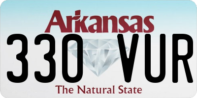 AR license plate 330VUR