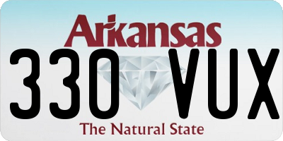 AR license plate 330VUX