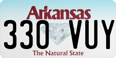 AR license plate 330VUY