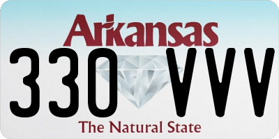 AR license plate 330VVV