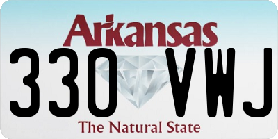 AR license plate 330VWJ