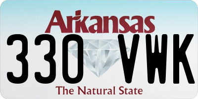 AR license plate 330VWK