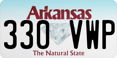 AR license plate 330VWP