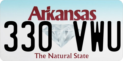 AR license plate 330VWU
