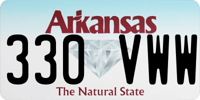 AR license plate 330VWW