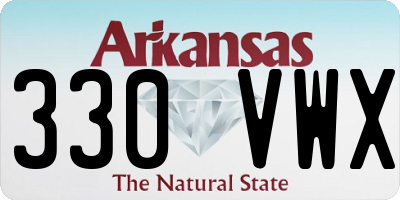 AR license plate 330VWX