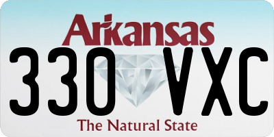AR license plate 330VXC