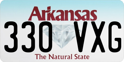 AR license plate 330VXG