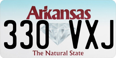 AR license plate 330VXJ